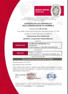Certificato di controllo della produzione in fabbrica - Ime Premix 5